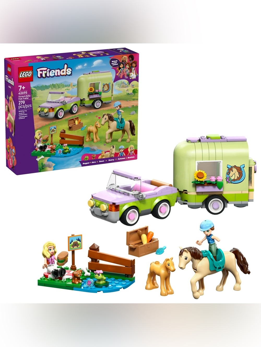LEGO Friends Horse & Baby Foal Trailer Building Toy for Girls & Boys -